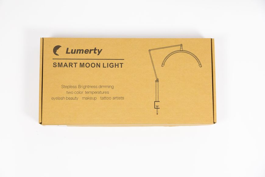 Лампа LUMERTY Smart Moon 42см на пантографі/ Безтіньова напівкругла LED лампа місяць - для косметології та салонів краси Moon-pantog42 фото
