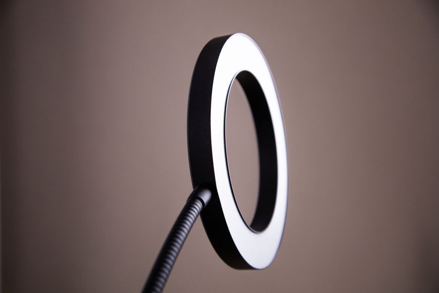 Кільцева USB лампа LUMERTY Live Stream (16см - 12w) чорна/ LED кільце на гнучкому штативі  12WB-1856 фото