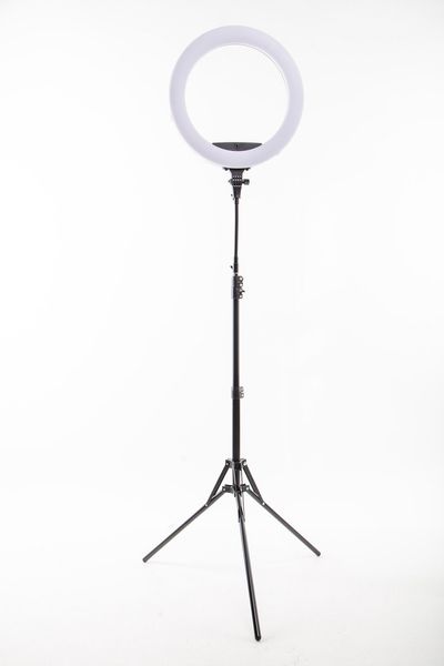 Кольцевая лампа LUMERTY (45см-75w) / LED кольцо на штативе с креплением для телефона - для фото/видео, beauty-мастеров 75W - 5939 фото